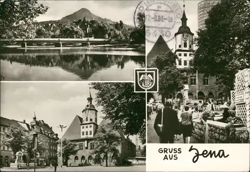 Ansichtskarte Jena 3 Bild: Stadtansichten 1980  gel. Eilsendung