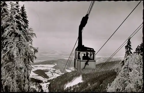 Freiburg im Breisgau Schauinsland Schwebebahn Bergbahn im Schwarzwald 1955