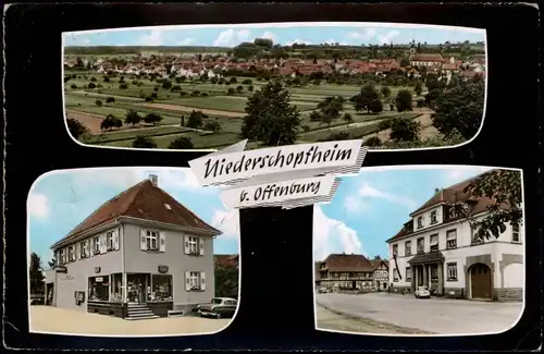 Niederschopfheim (Hohberg) Mehrbildkarte mit 3 Ortsansichten 1960