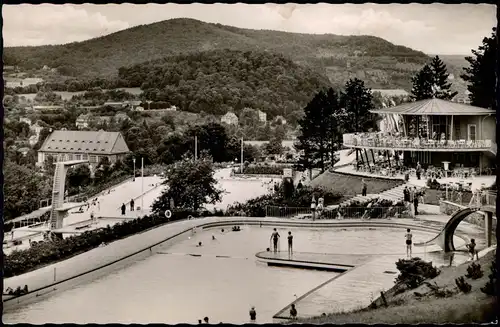 Ansichtskarte Bad Kissingen Freibad Städt. Schwimmbad 1959