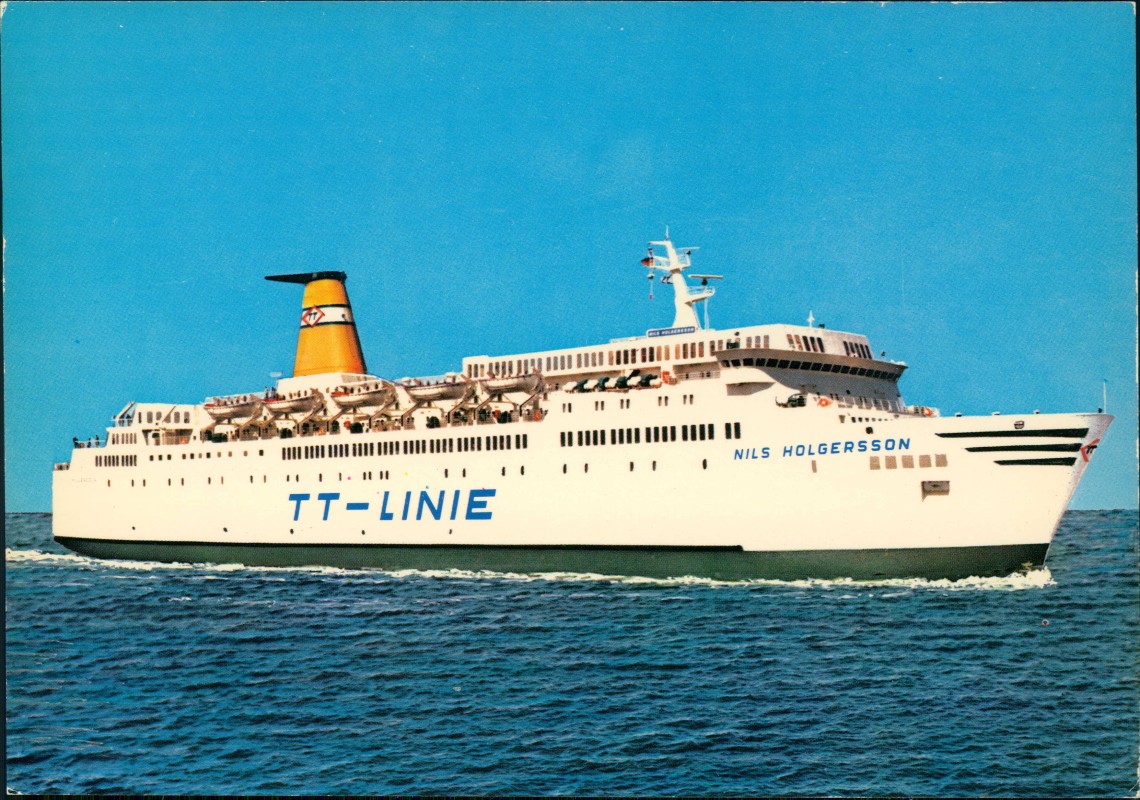 Postkarte Passagierschiff Fähre Deutschland Vogelfluglinie ungel_1