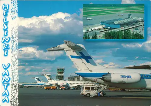 Postcard Helsinki Helsingfors Airport Flughafen VANTAA 2000