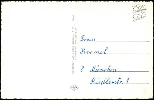 Ansichtskarte Bad Neustadt a.d. Saale MB: Reisebus, Kloster, Golgatha 1961