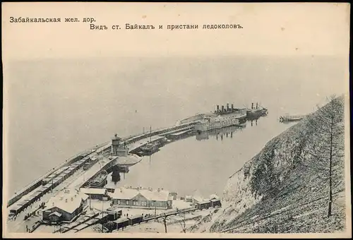 .Russland Забайкальская жел. Россия Fähre Transsibirsiche Eisenbahn 1905
