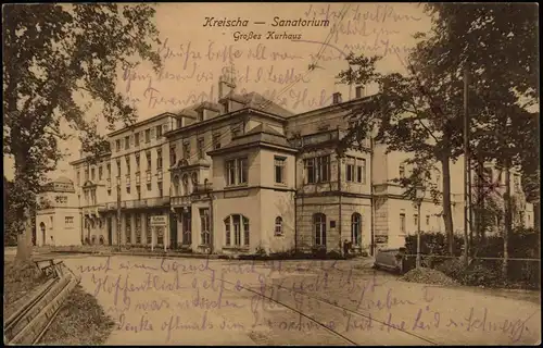 Ansichtskarte Kreischa Partie am Kurhaus 1925