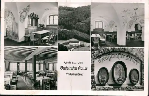Grafschaft/Hochsauerland-Schmallenberg Mehrbild Grafschafter Hof Innenan  1960