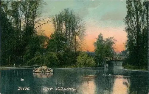 Postkaart Breda Vijver Valkenberg 1912