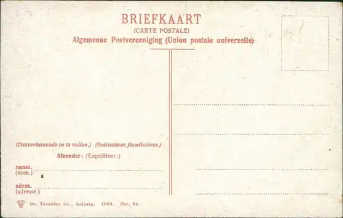 Postkaart Haarlem Groote Markt, belebt 1906