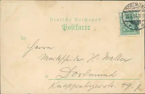 Ansichtskarte Dortmund Bahnhof Restauration-Ulmer - Litho AK 1901