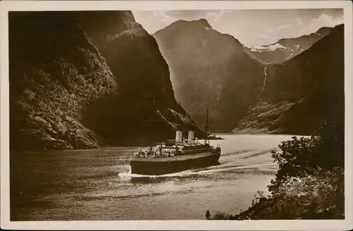 Norge Norwegen HAMBURG-SÜDAMERIKANISCH Schiffe Dampfer Steamer 1927