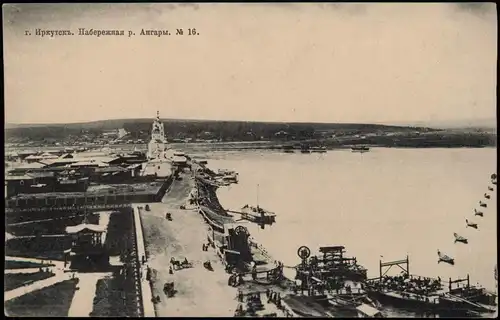 Irkutsk Иркутck Hafen Набережная р. Ангары. Russia Rußland 1905