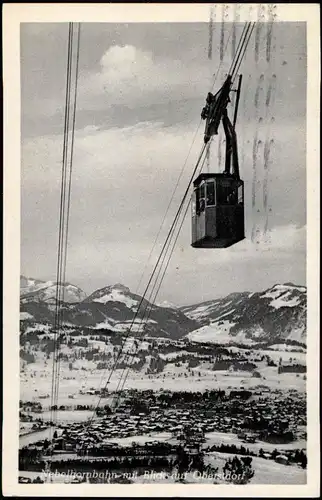 Ansichtskarte Oberstdorf (Allgäu) Nebelhornbahn im Winter 1955