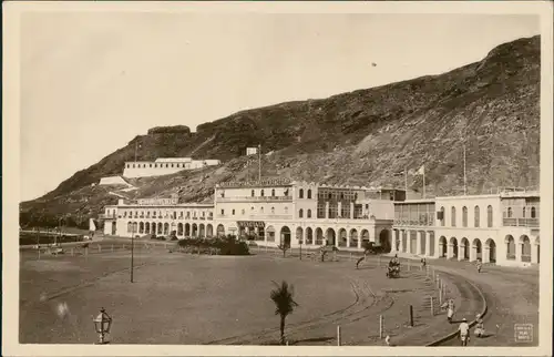 Postcard Aden Jemen عدن Hotel und Zigarettenfabrik 1924