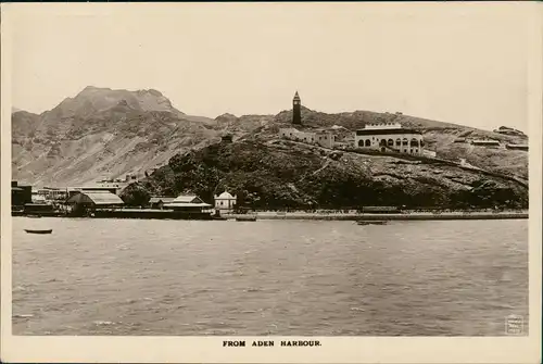 Postcard Aden عدن From Aden Harbour/Blick auf den Hafen 1926
