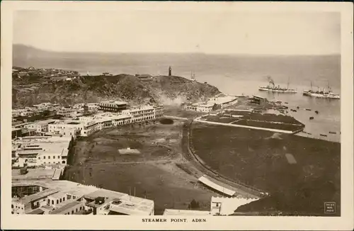 Postcard Aden Jemen عدن Steamer Point/Dampfer 1926