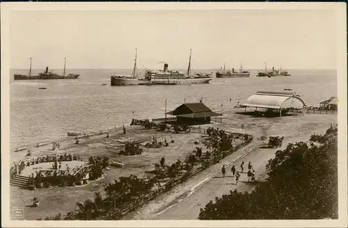 Postcard Aden Jemen عدن Harbour Steamer/Hafen Dampfer 1926