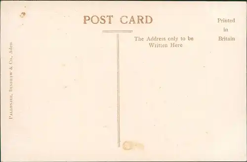 Postcard Aden Jemen عدن Blick auf Wohnsiedlung 1926