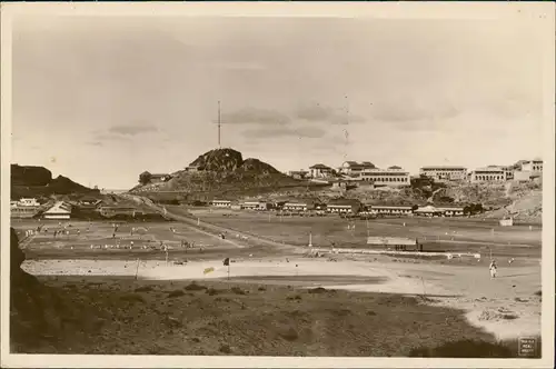 Postcard Aden Jemen عدن Vorstadt mit Fußballfeld 1926