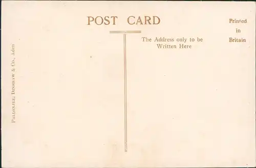 Postcard Aden Jemen عدن Blick auf den Lotsenturm 1926