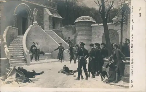 Ansichtskarte  Dt. Salon Les Misères de la Guerre, par L. Baader 1904