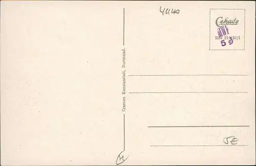 Rheine Westfalen Partie an der Ems mit alter Pfarrkirche u. Stadthäusern 1940