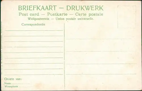Postkaart Rotterdam Rotterdam Schiekade met Delfte Poort 1912