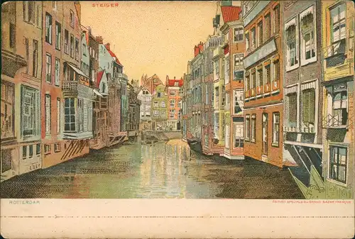 Postkaart Rotterdam Rotterdam Künstler Litho AK Steiger 1907