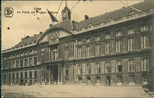 Lüttich Luik Le Palais des Princes Evêques 1917  gel. Feldpost WK1 UK Rostock