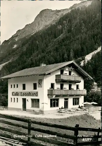 Ansichtskarte Gschnitz Tirol Cafe Leonhard - Foto AK 1968