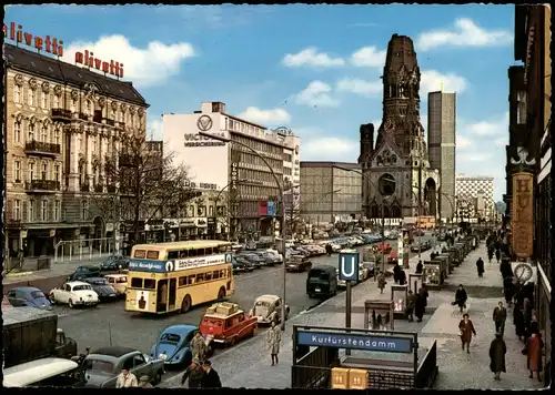 Charlottenburg-Berlin Kurfürstendamm und  Gedächtniskirche 1964/1963