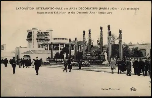 CPA Paris EXPO ARTS DÉCORATIV vue interieure 1925