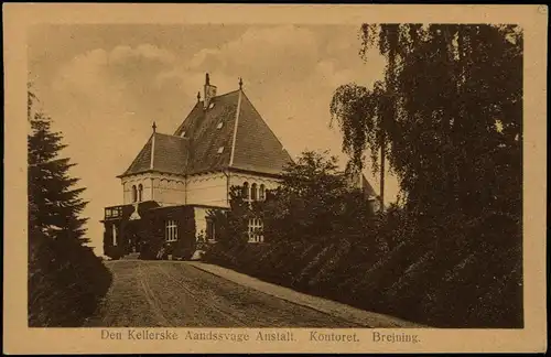Postcard Brejning Den Kellerske Aandssvage Anstalt. Kontoret. 1916