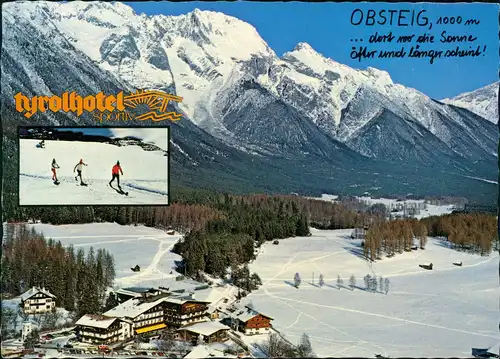 Ansichtskarte .Tirol Österreich - Tirol, Obsteig, Tyrolhotel Sportiv 1980