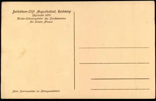 Liegau-Augustusbad-Radeberg Herzheilstätte Bethlehemstift Kinder im Wald 1922