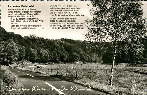 .Rheinland-Pfalz Wiesental und Lied-Text "Der schöne Westerwald" 1971