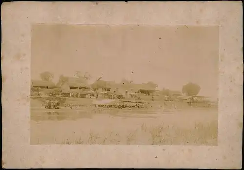 China (Allgemein) 中國 China Dorf am Fluß Mandschurei 1907 Privatfoto Foto