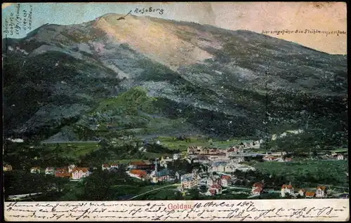 Ansichtskarte Goldau (Arth SZ) Blick auf die Stadt 1907 Prägekarte