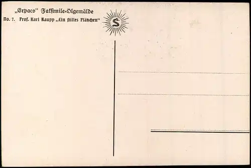 Faksimile-Ölgemälde Prof. Karl Raupp,,Ein stilles Plätzchen" 1913