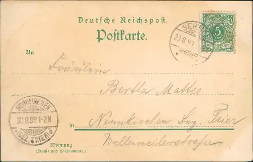 Litho AK Sehnde Ummeln-Sehnder Gewerkschaft, Bahnhofs-Hotel, Pfarrhaus 1898