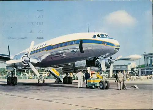 Düsseldorf Lohausen Flugplatz Air-Port  Lufthansa Propeller-Flugzeug 1963