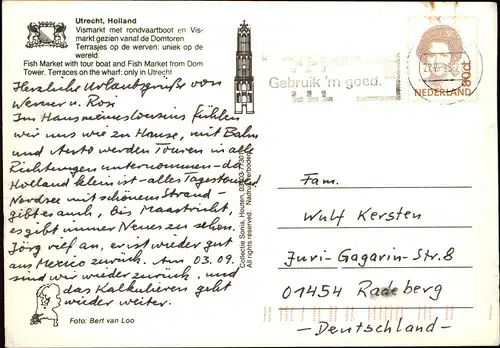 Postkaart Utrecht Utrecht Mehrbildkarte mit 4 Ortsansichten 1990