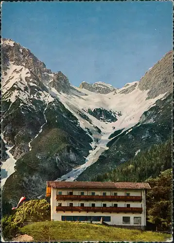 Innsbruck Umland-Ansicht mit Gasthof Pension Schönblick (oberhalb Mühlau) 1962