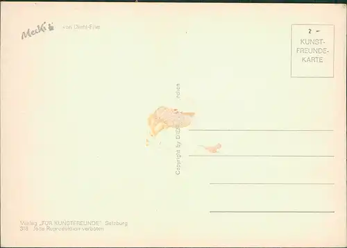 Ansichtskarte  Mecki (Diehl-Film) "Mecki-Oma" mit Blumenkörben 1960