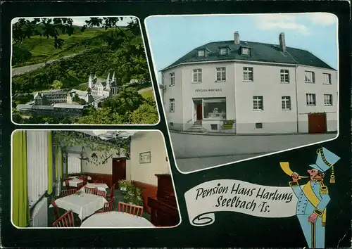 Ansichtskarte .Hessen Pension Metzgerei HAUS HARTUNG in Seelbach Taunus 1965