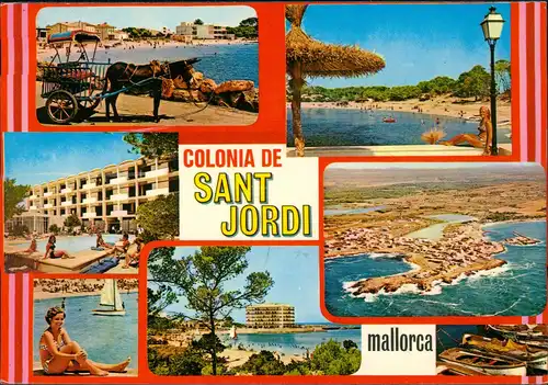 Colònia de Sant Jordi-Ses Salines Colònia de Sant Jordi (Mehrbildkarte Mallorca Balearen) 1980