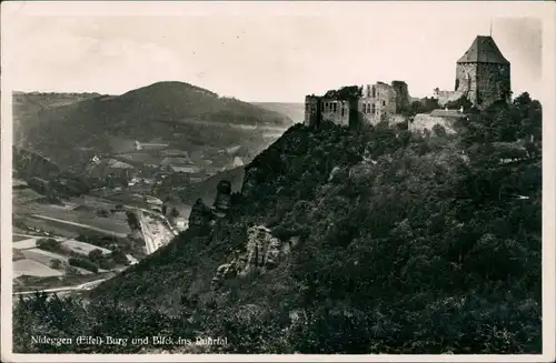 Ansichtskarte Nideggen (Eifel) Eifel Burg und Blick ins Ruhrtal 1940