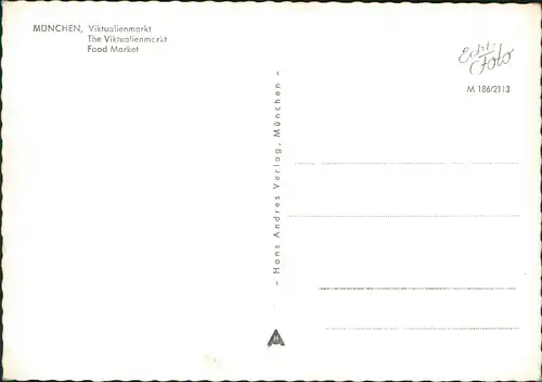 Ansichtskarte München Viktualienmarkt aus der Vogelschau-Perspektive 1950