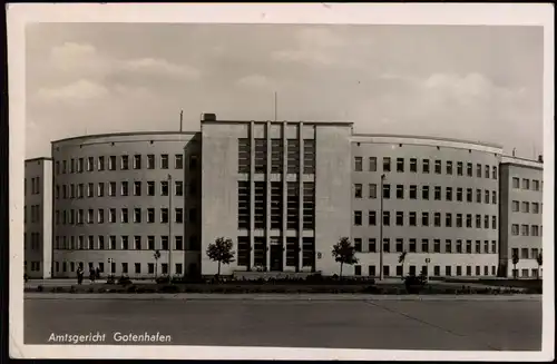 Postcard Gotenhafen (Gdingen) Gdynia (Gdiniô) Partie am Amtsgericht 1941