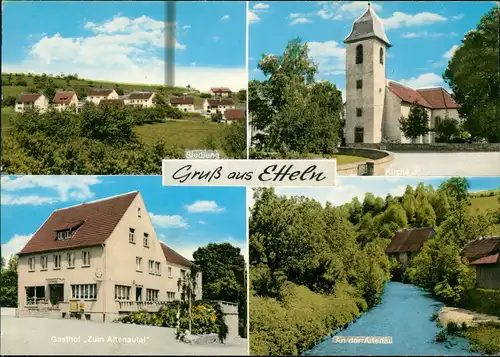 Ansichtskarte Etteln Mehrbild-AK mit Siedlung und Gasthof Zum Altenautal 1970