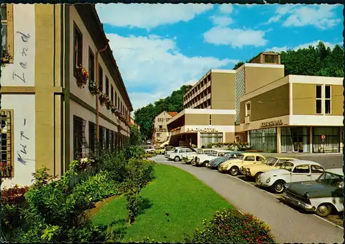 Bad Neustadt a.d. Saale Stadtteilanischt, Schlosshotel, Autos ua. VW Käfer 1968